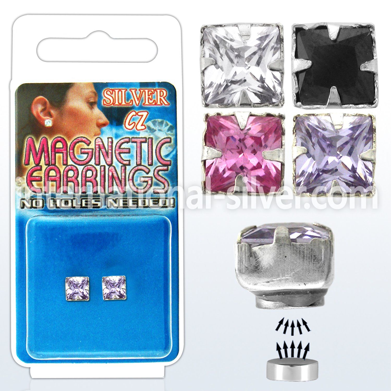 mgzq6m fake illusion body jewelry silver 925 ear lobe