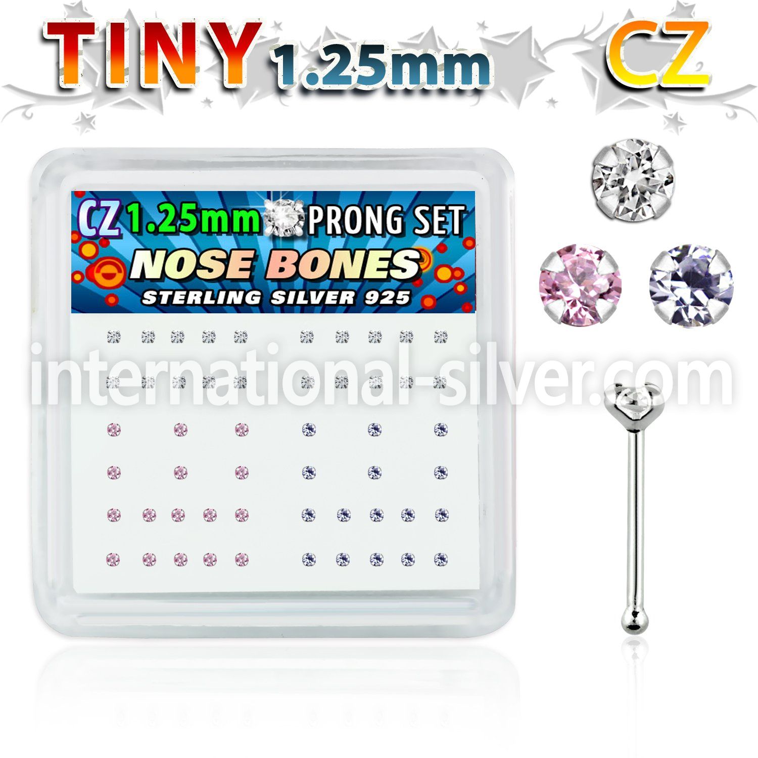 nbzbm12 nose bone silver 925 nose