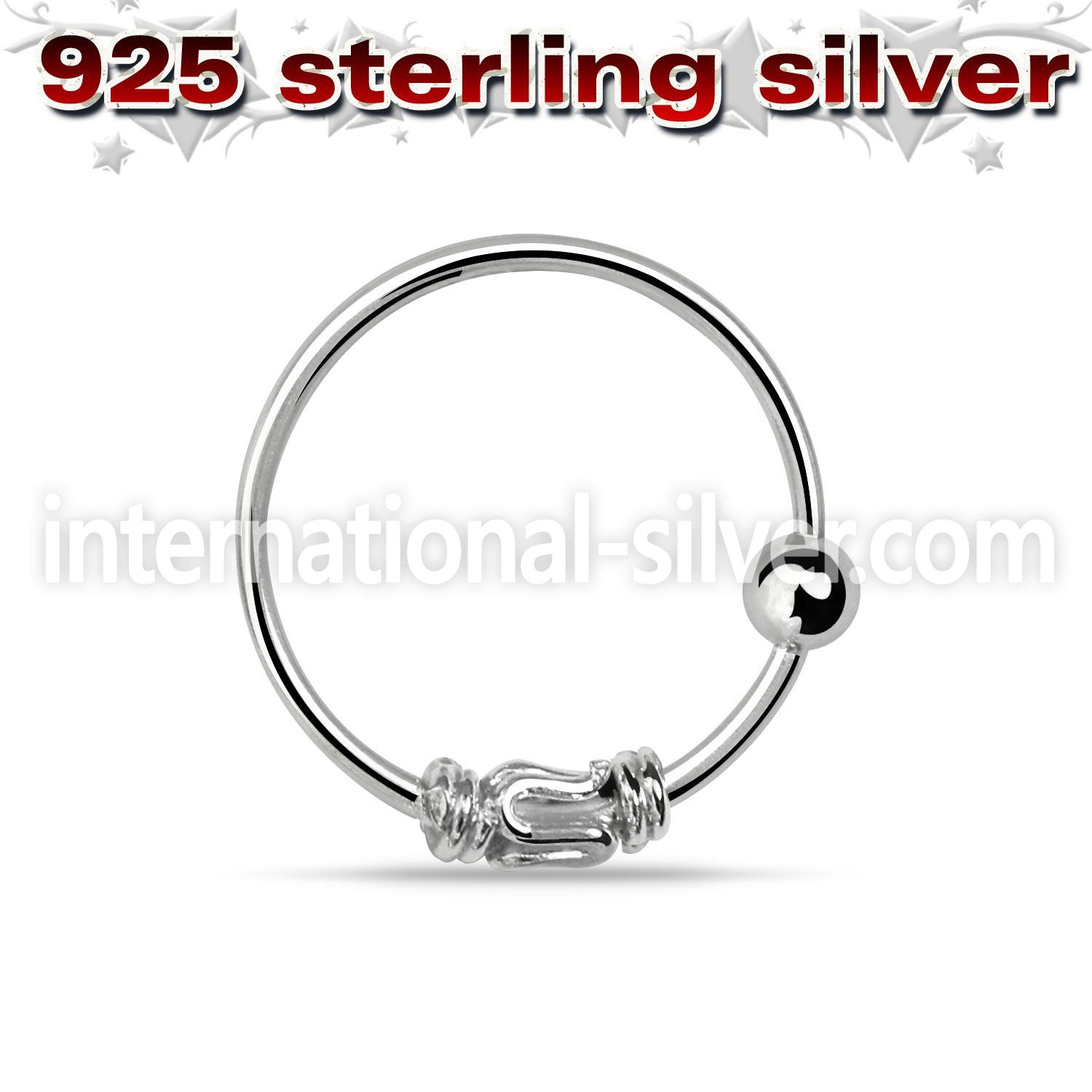 nr15 nose hoop silver 925 nose