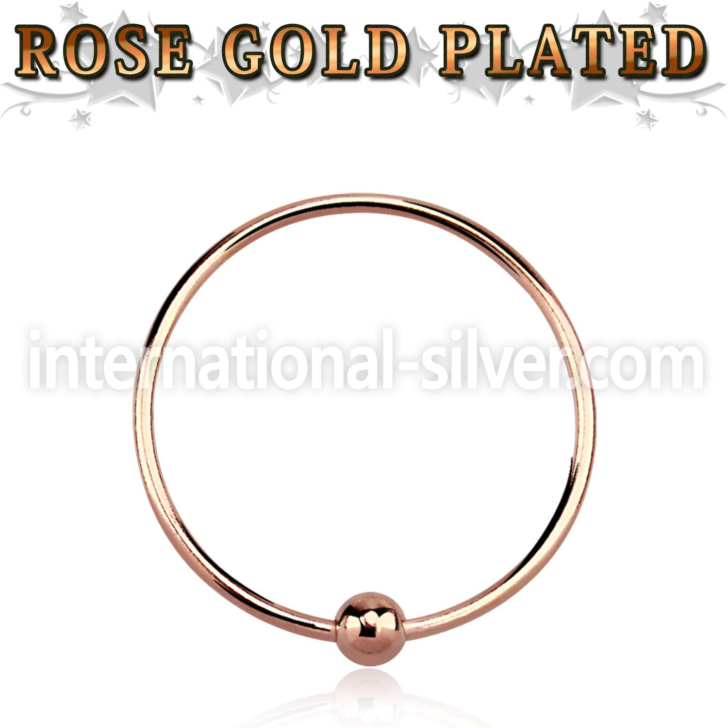 ns07rs nose hoop silver 925 nose