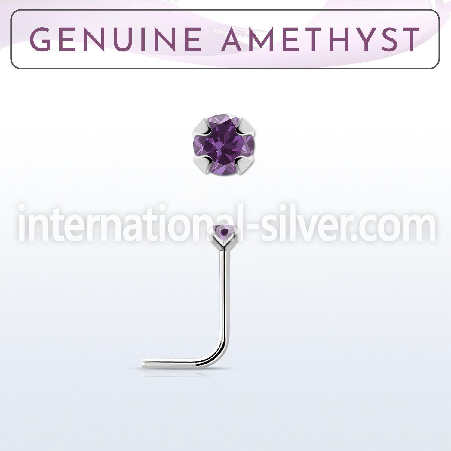 nspge1 l shape nose studs silver 925 nose