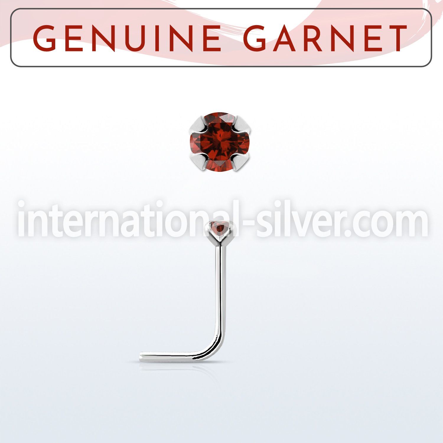 nspge2 l shape nose studs silver 925 nose
