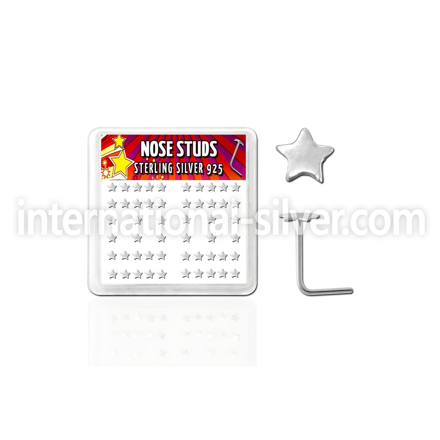 nssarbx l shape nose studs silver 925 nose