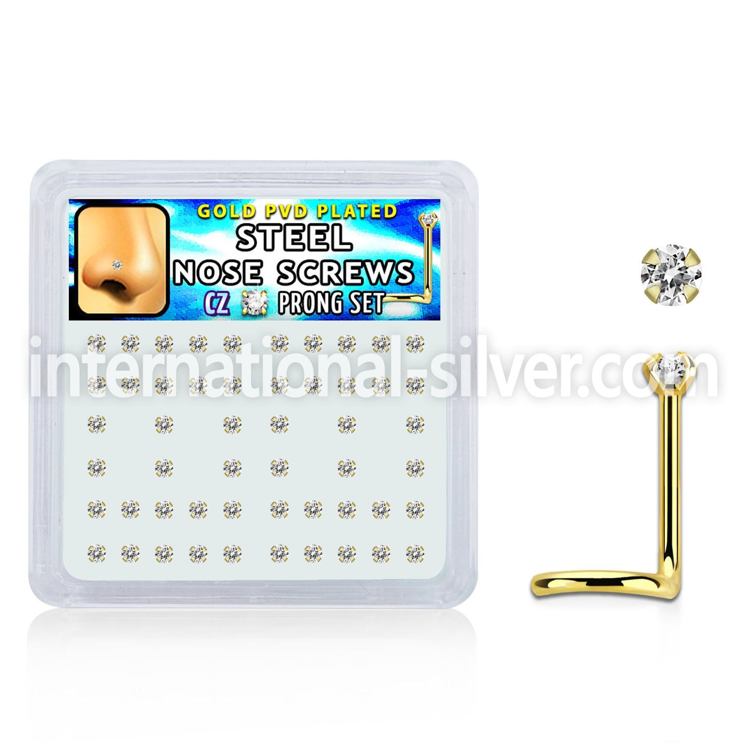 nwtz2xc anodized surgical steel nose screws and nose studs nose piercing