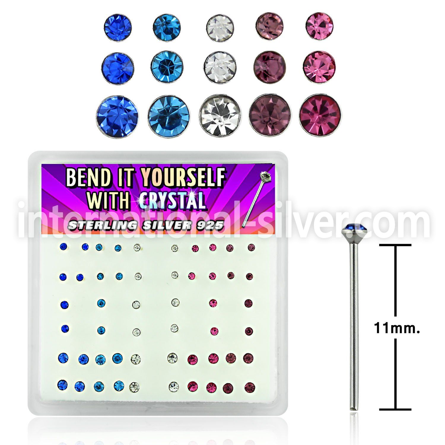 nybxmm2 bend it to fit nose studs silver 925 nose