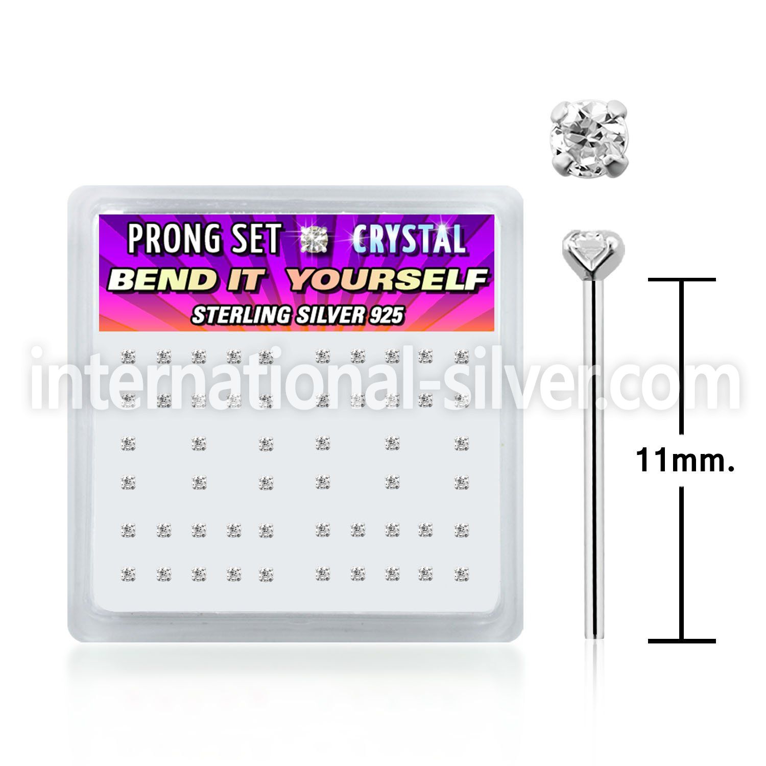 nypbc bend it to fit nose studs silver 925 nose
