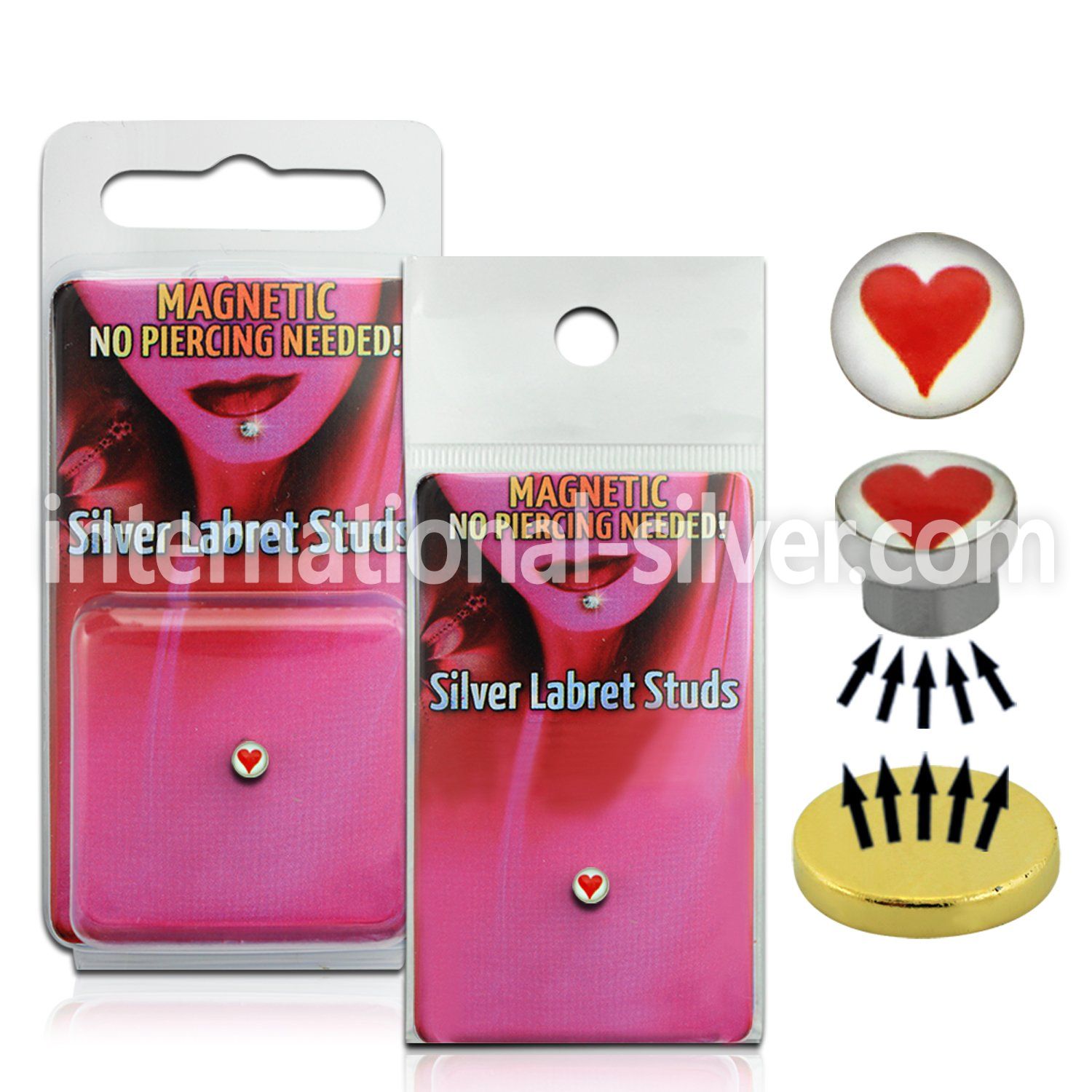 pkml10 fake illusion body jewelry silver 925 belly button