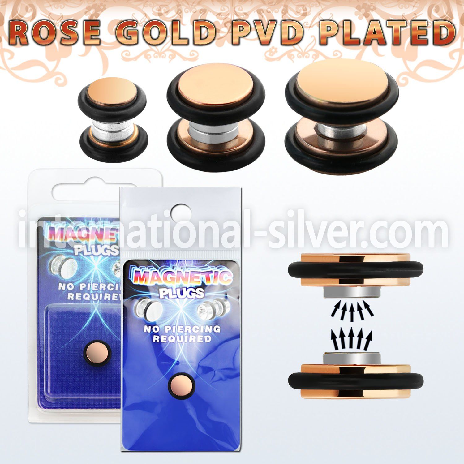 pkmp120 cheaters  illusion plugs and tapers anodized surgical steel 316l ear lobe