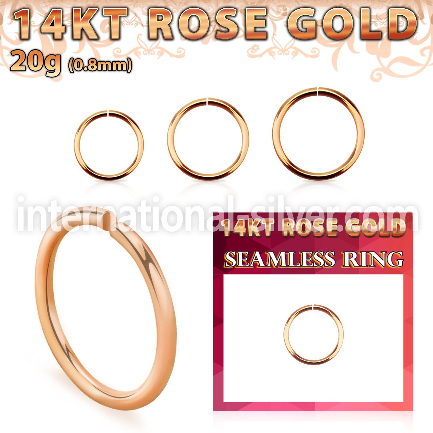 rsel20 seamless segment rings gold ear lobe