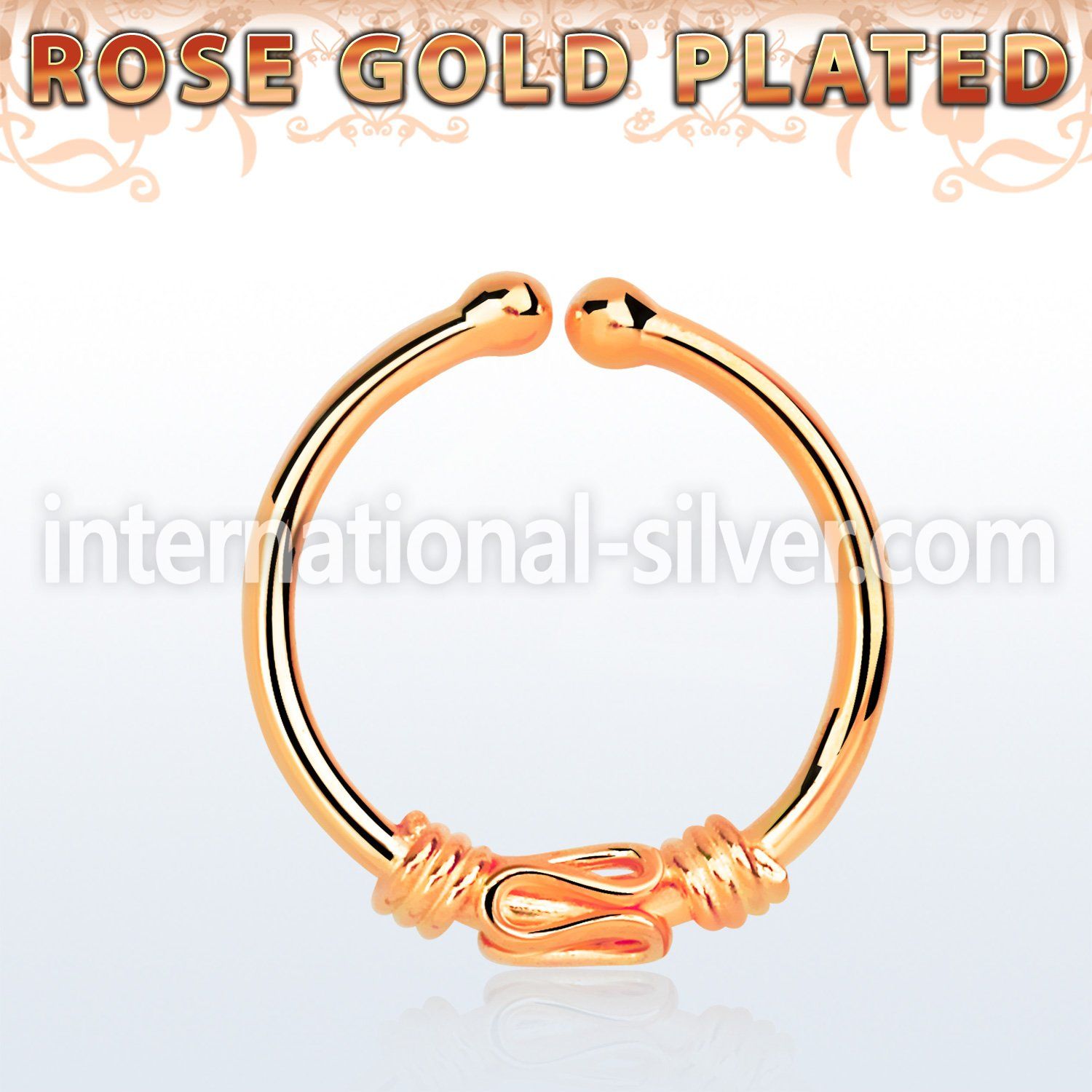 rssep12d fake illusion body jewelry silver 925 septum
