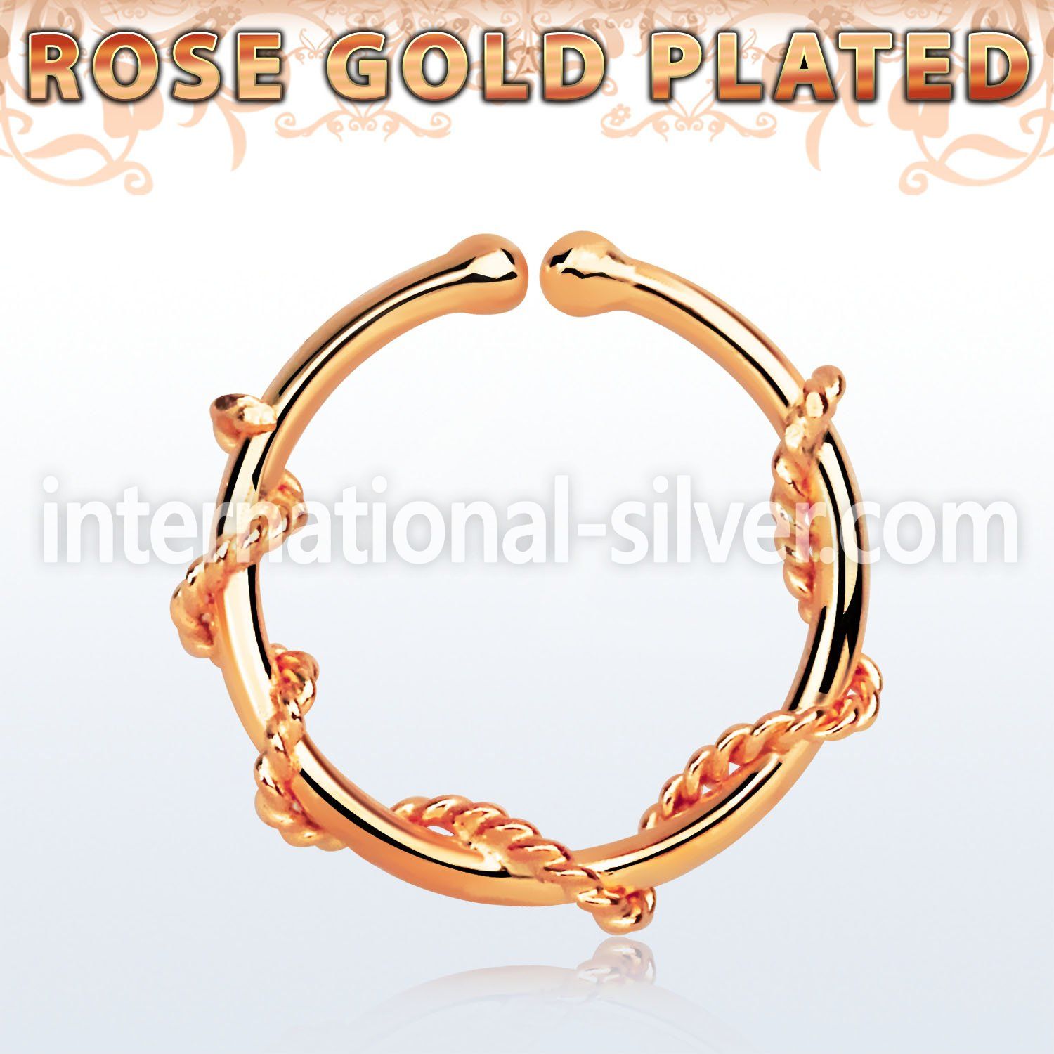 rssep12j fake illusion body jewelry silver 925 septum