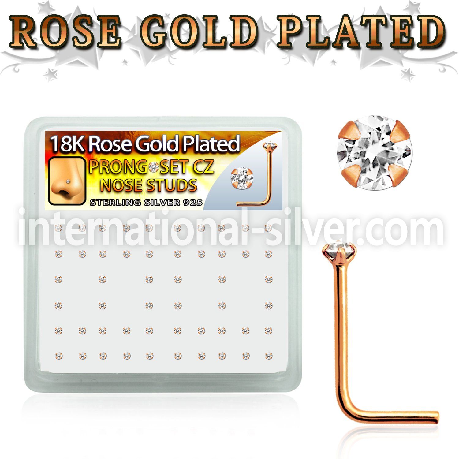 rssz12xc l shape nose studs silver 925 nose