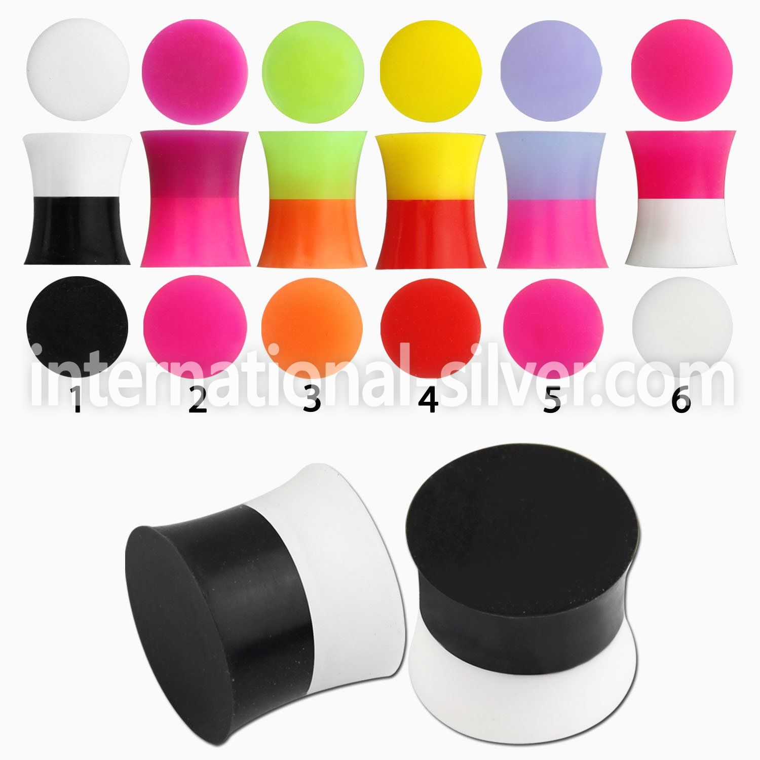 sidp plugs gauges silicon body jewelry ear lobe