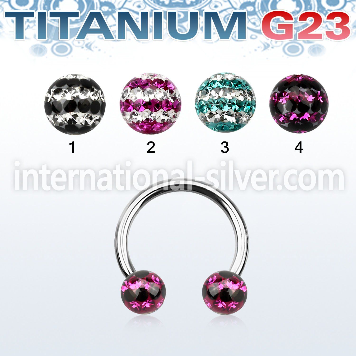 ucbfr5d horseshoes titanium g23 implant grade belly button