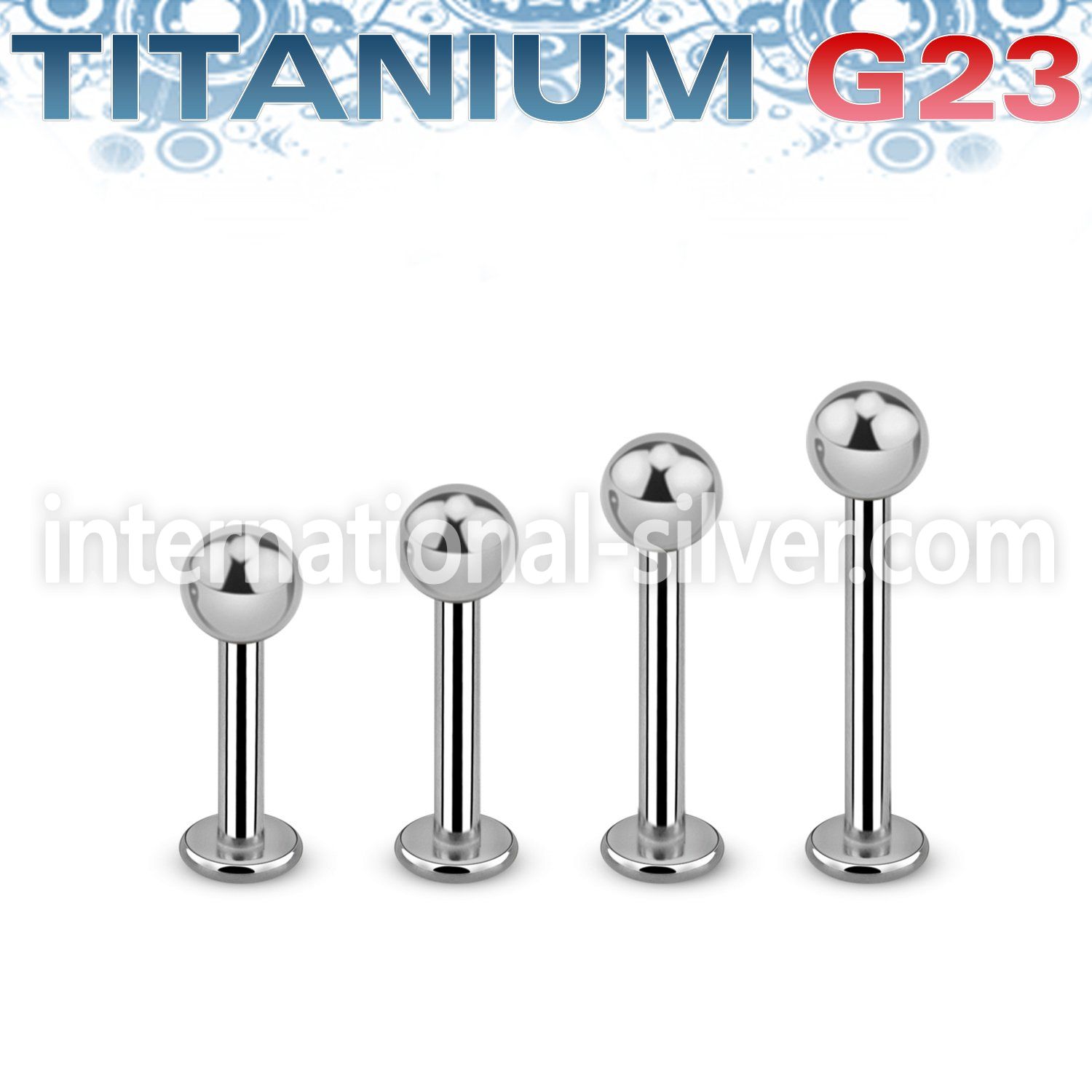 ulbb4 titanium labret stud 14g 4mm ball