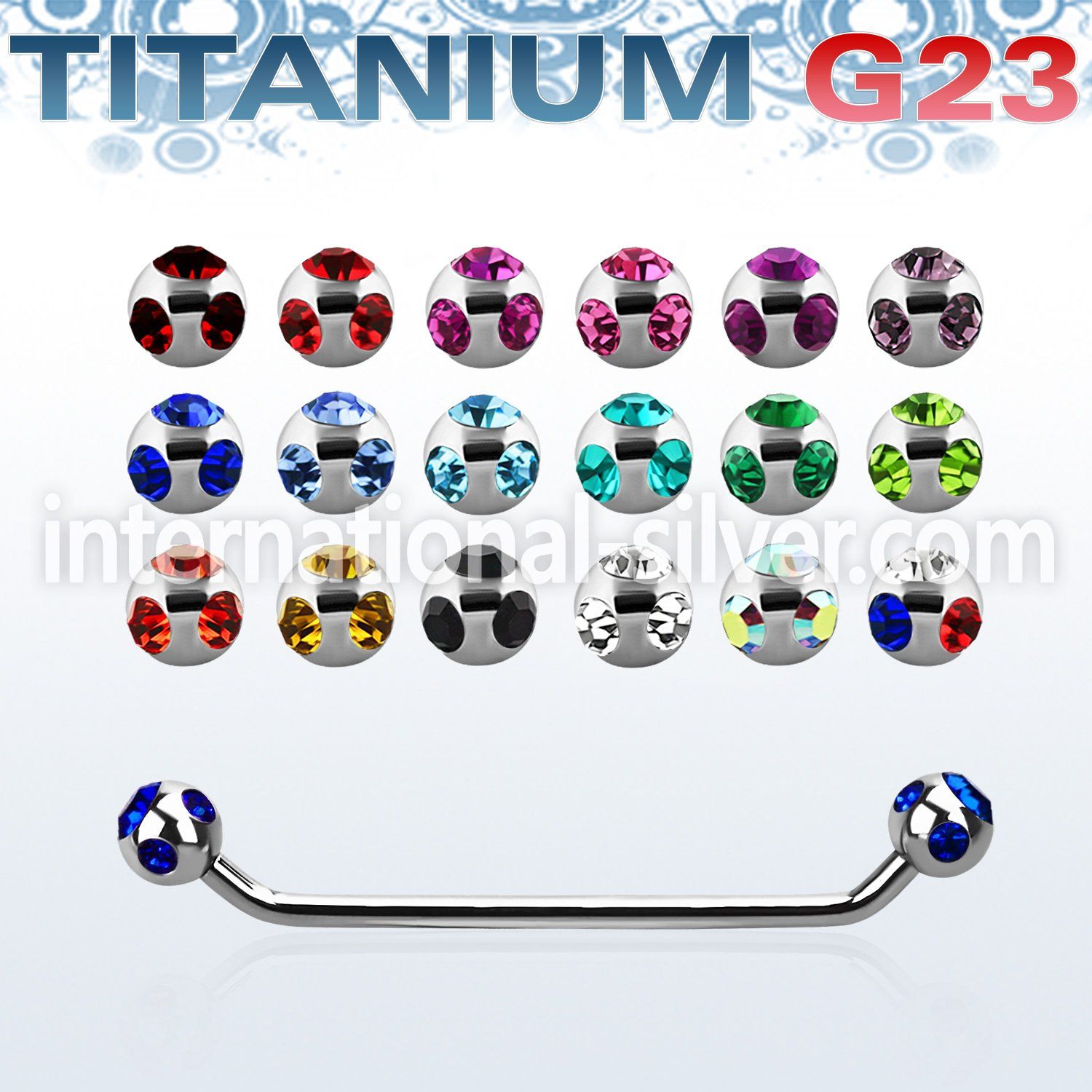 usubca surface piercing titanium g23 implant grade surface piercings