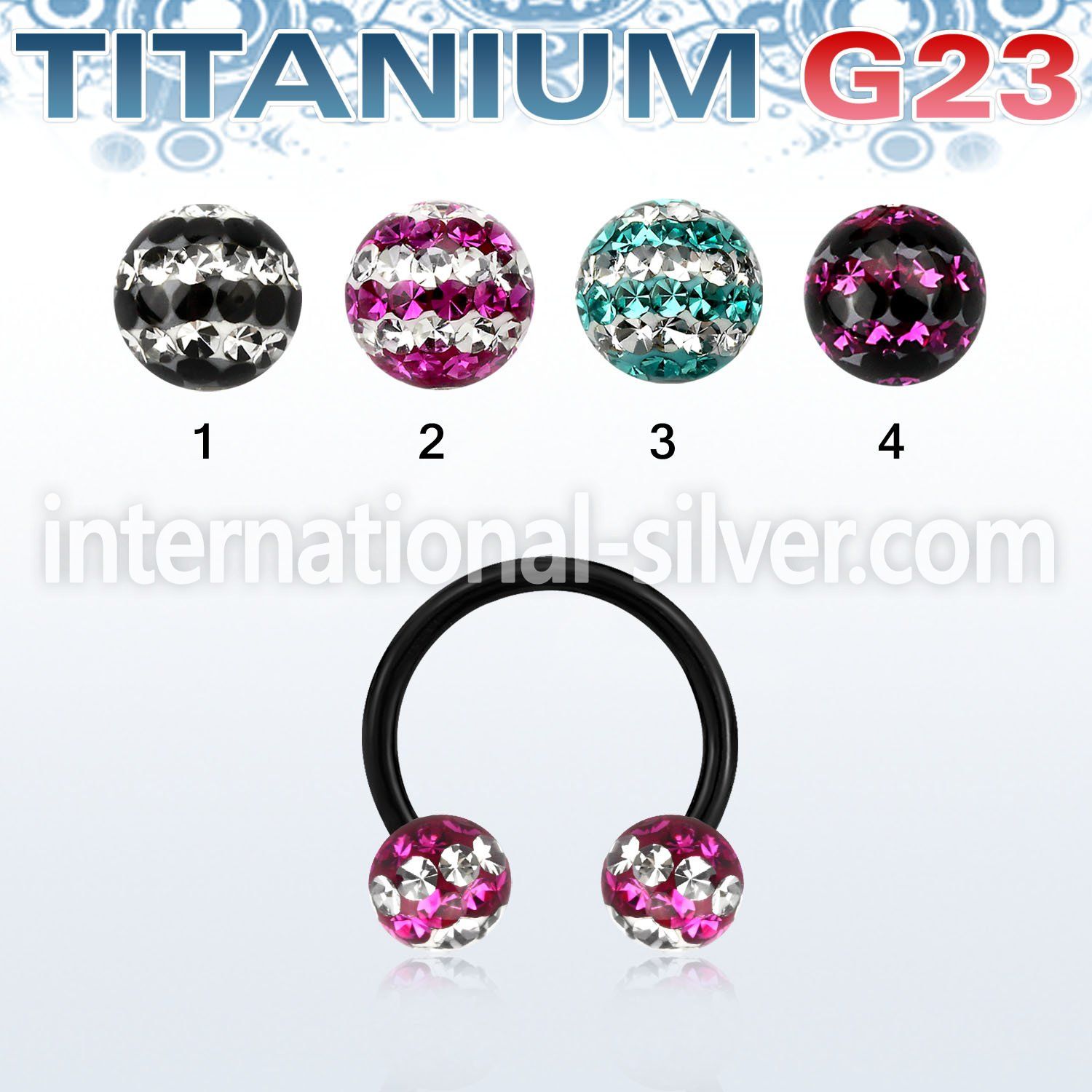 utcbfr6d horseshoes anodized titanium g23 implant grade belly button