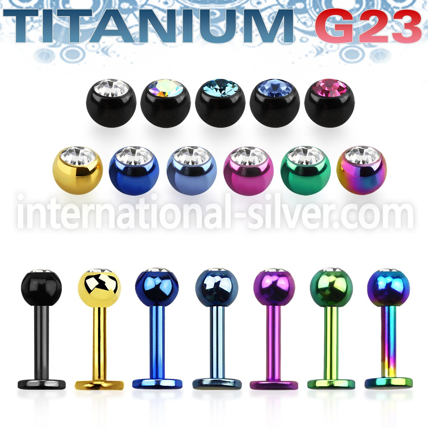 utlbc4 labrets lip rings anodized titanium g23 implant grade labrets chin