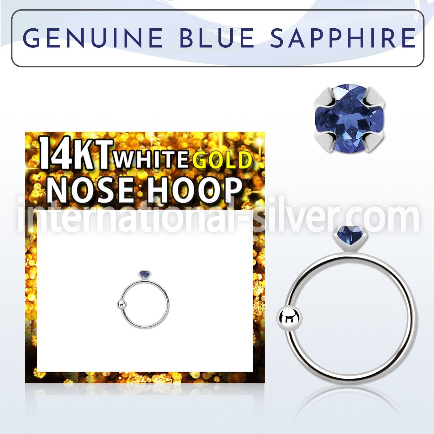 whge9 nose hoop gold ear lobe