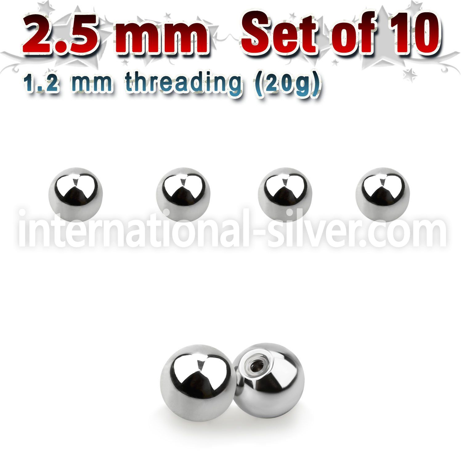 xbal25xs loose body jewelry parts surgical steel 316l belly button