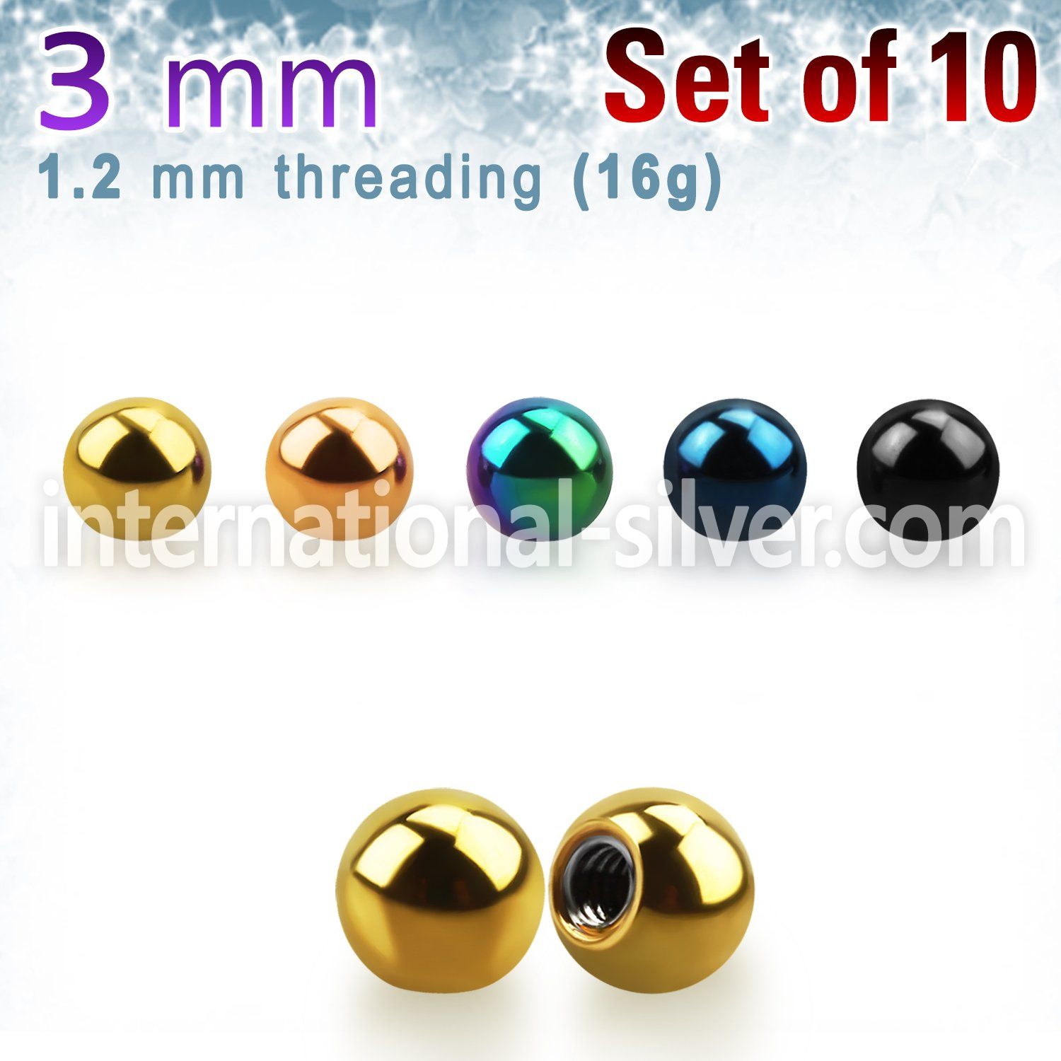 xbt3s loose body jewelry parts anodized surgical steel 316l 