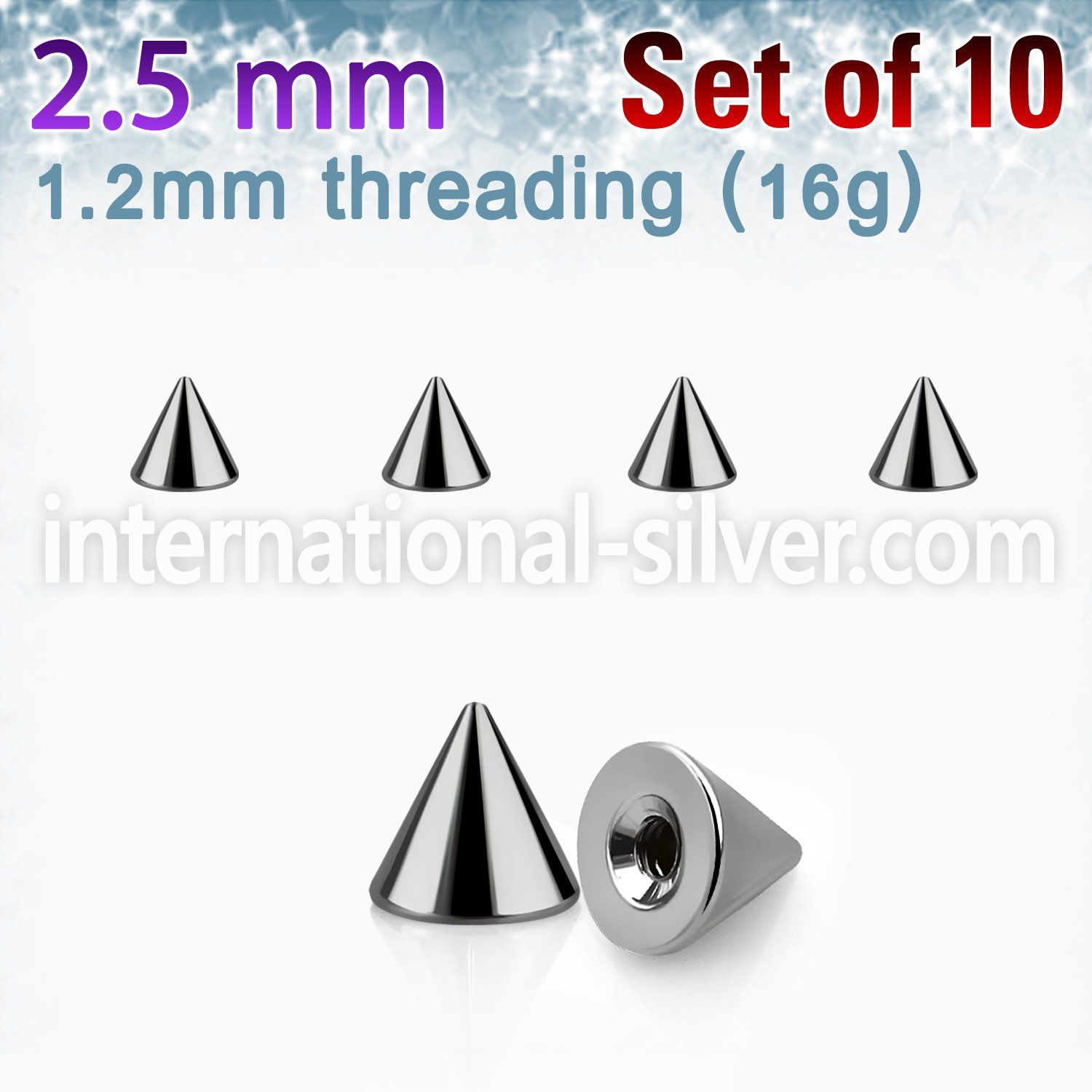 xcon25 loose body jewelry parts surgical steel 316l 