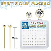 18bxymc8 18k gold silver bend it to fit nose studs 22g 52