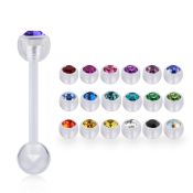 abbajb6 straight barbells acrylic body jewelry tongue