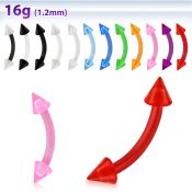abnevcn micro curved barbells acrylic body jewelry eyebrow