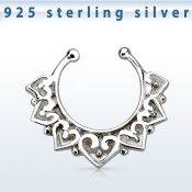 agsepd11 fake illusion body jewelry silver 925 septum