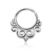 agsepv7 seamless segment rings silver 925 septum