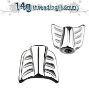 aw14 loose body jewelry parts surgical steel 316l belly button