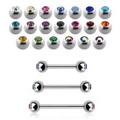bb18jb3 surgical steel barbells eyebrow helix intim tragus piercing