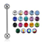 bbcs straight barbells surgical steel 316l tongue