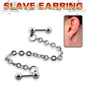 bber27 straight barbells surgical steel 316l ear lobe