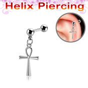bber86 surgical steel 16g barbell helix piercing