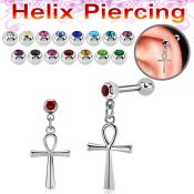 bber87 surgical steel 16g barbell helix piercing