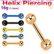 bbert20 straight barbells anodized surgical steel 316l helix