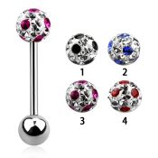 bbfr6a straight barbells surgical steel 316l tongue