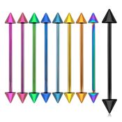 bbitcn straight barbells anodized surgical steel 316l 