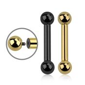 bbt8 straight barbells anodized surgical steel 316l tongue