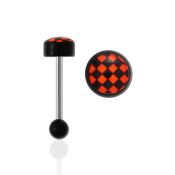 bbvg6 straight barbells surgical steel 316l with acrylic parts tongue