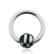 bcac5 hoops captive rings surgical steel 316l with acrylic parts labrets chin