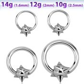 bcc hoops captive rings surgical steel 316l 