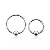 bcr20s hoops captive rings surgical steel 316l nose