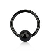 bcrt12g hoops captive rings anodized surgical steel 316l ear lobe