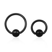 bcrtg hoops captive rings anodized surgical steel 316l ear lobe