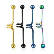 bdct14 straight barbells anodized surgical steel 316l 