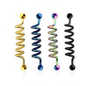 bdtd14 straight barbells anodized surgical steel 316l 