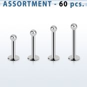 blk03e labrets lip rings surgical steel 316l labrets chin